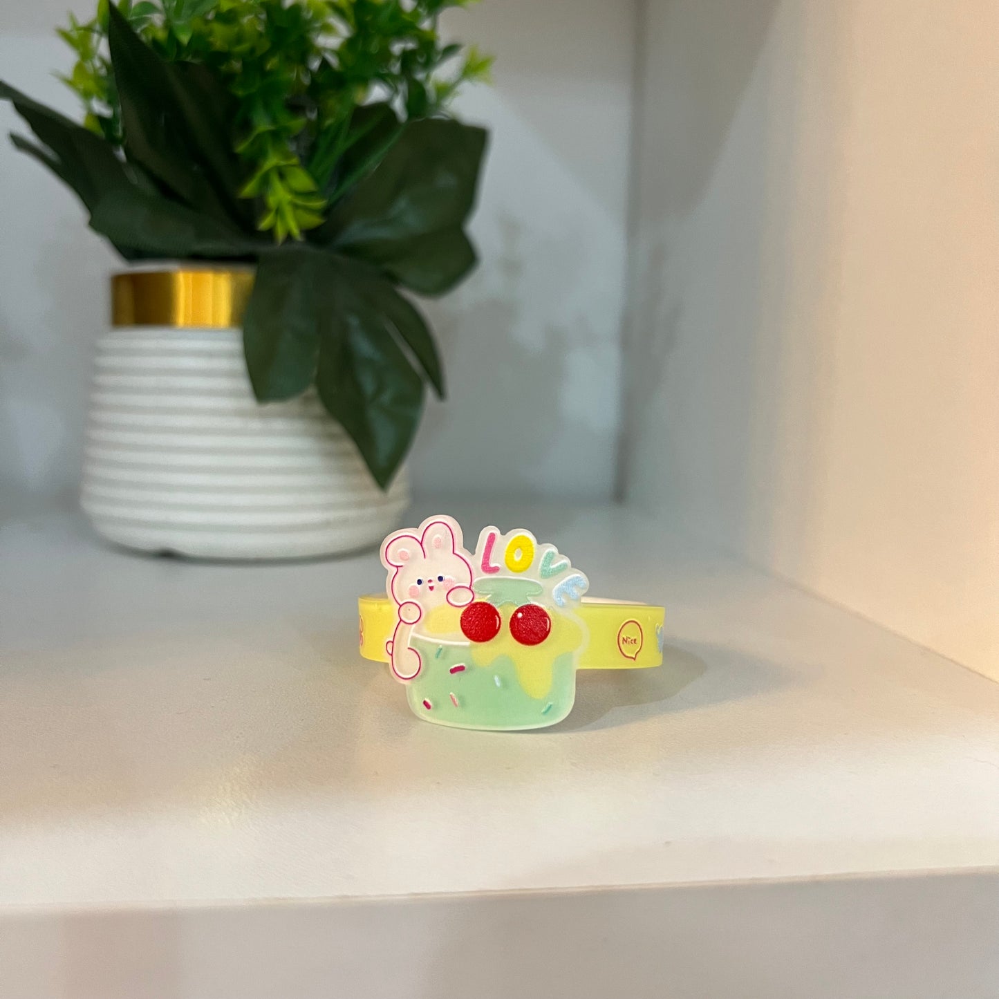 4-Piece Kids' Kawaii Adjustable Ring Set - Cartoon Theme
