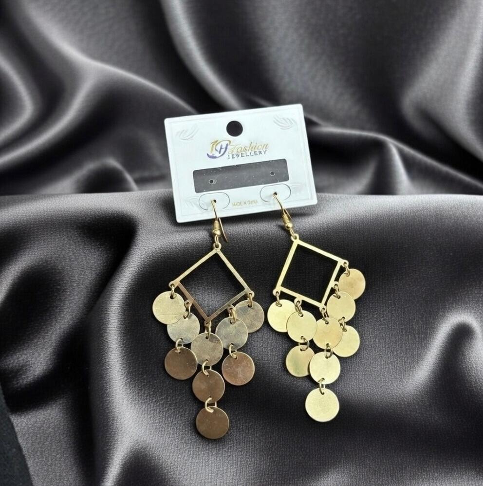 Golden Drop Dangle Earrings