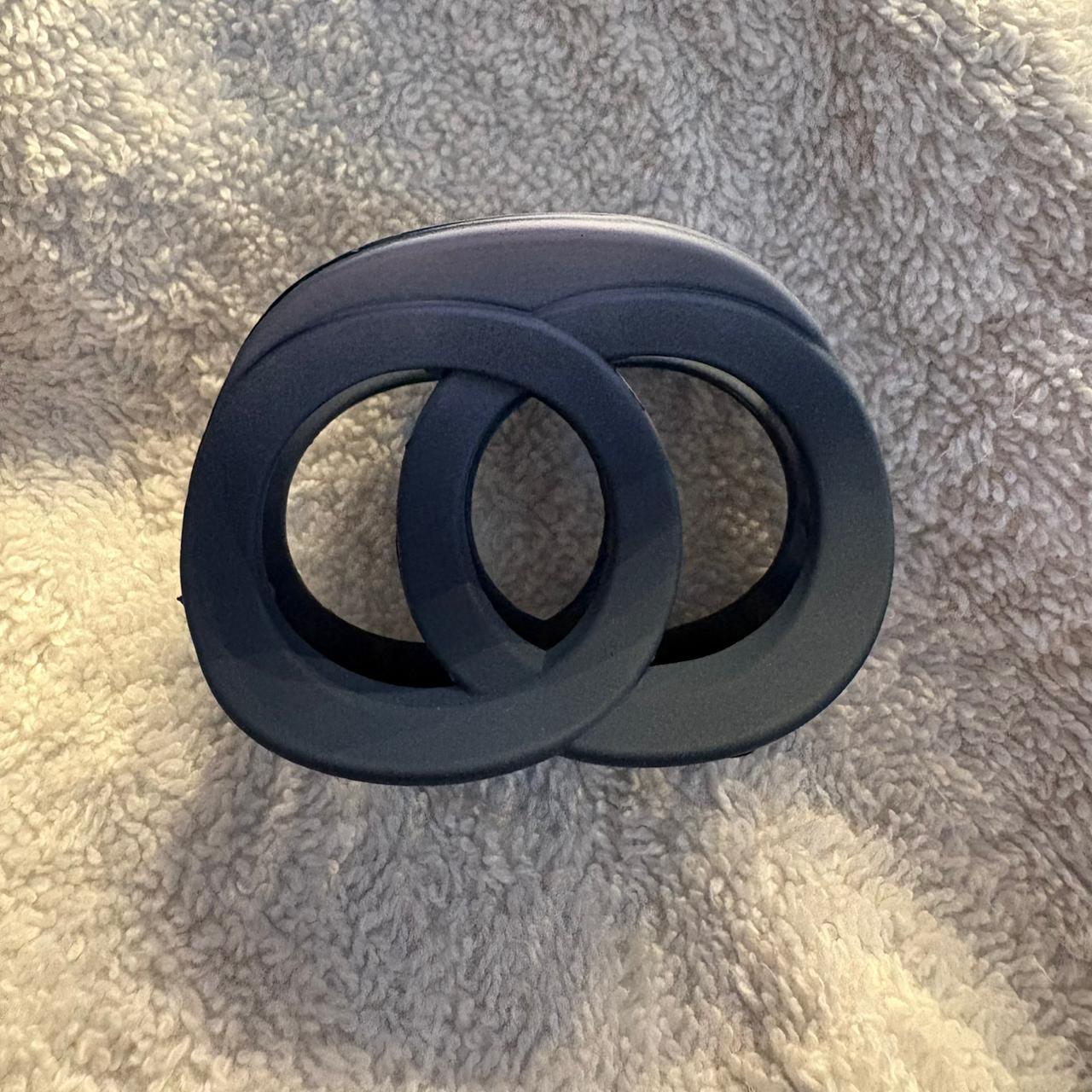 Matte Blue Double Ring Hair Clip