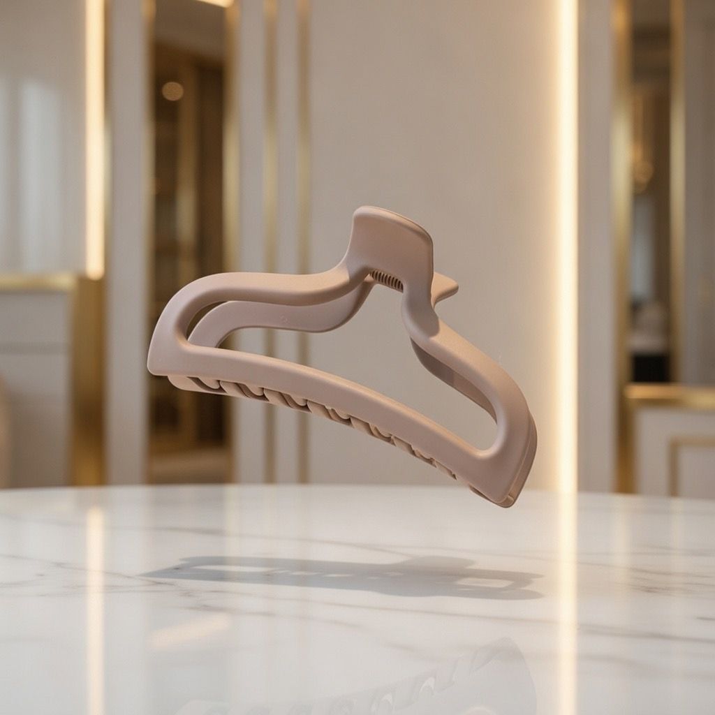 Elegant Matte Nude Hair Claw Clip