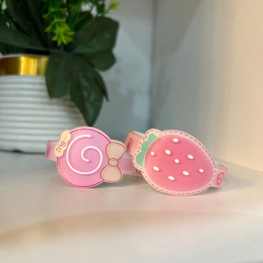 4-Piece Kids' Kawaii Adjustable Ring Set - Cartoon Theme