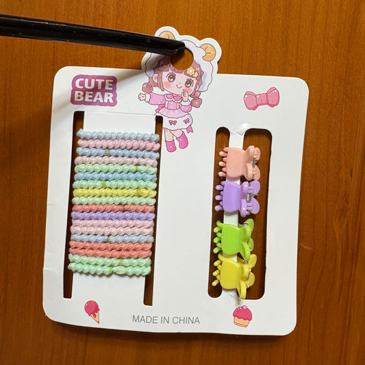 Kids' Pastel Hair Accessories Set