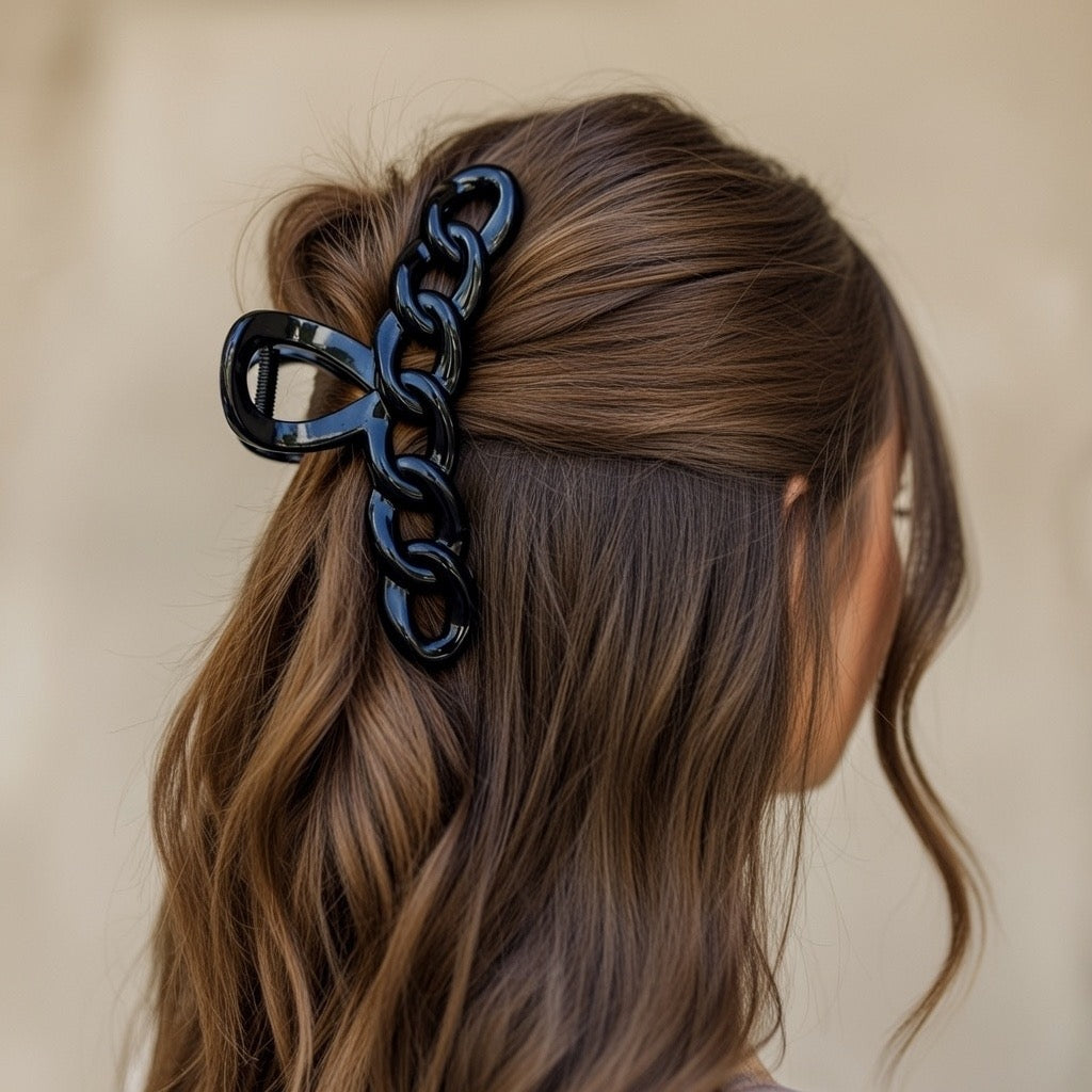 Statement Chain Link Claw Clip