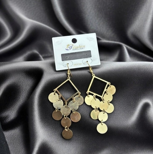 Golden Drop Dangle Earrings