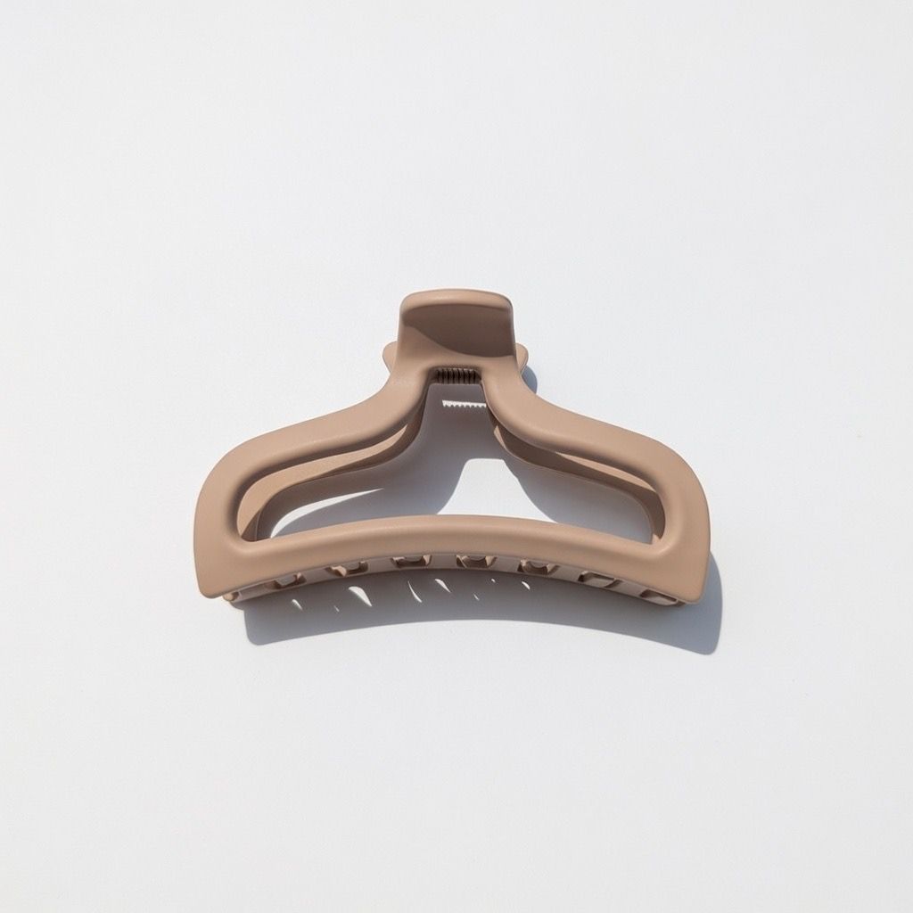 Elegant Matte Nude Hair Claw Clip